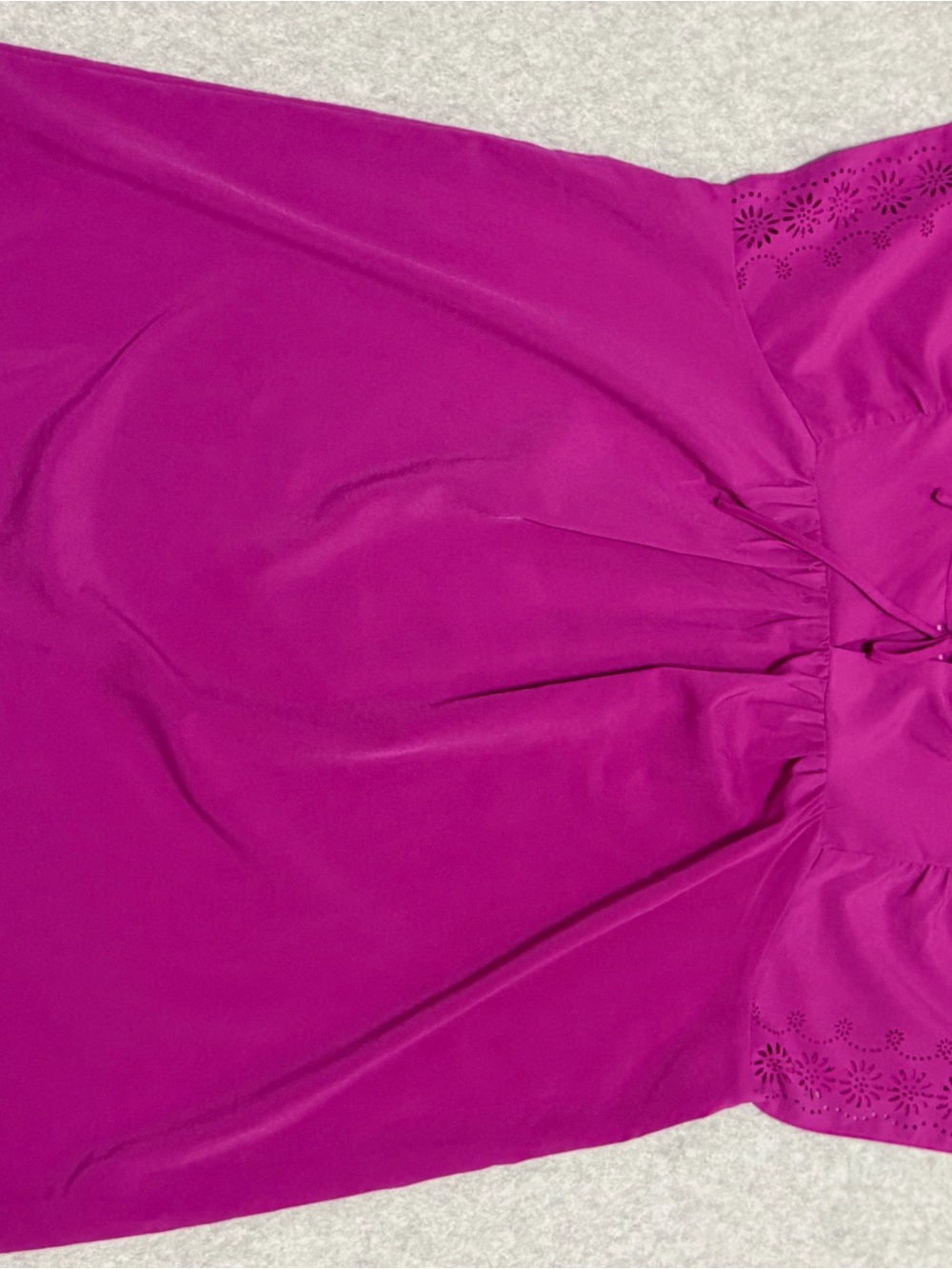 NWT St Johns Bay Purple Pleated Top Womens Size L